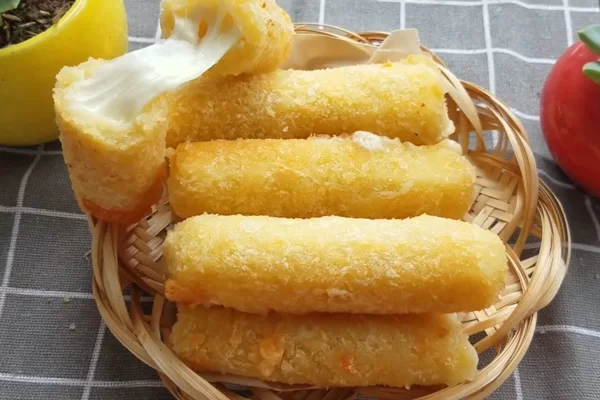 Cách làm phô mai que chiên kéo sợi