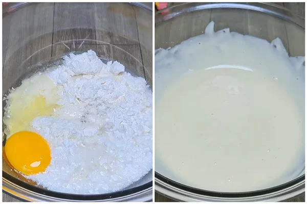 Pha bột không lỏng cũng không quá đặc