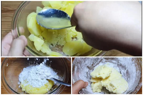 Trộn bột tới khi nhuyễn mịn