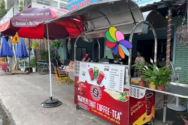 Xe đẩy cà phê take away