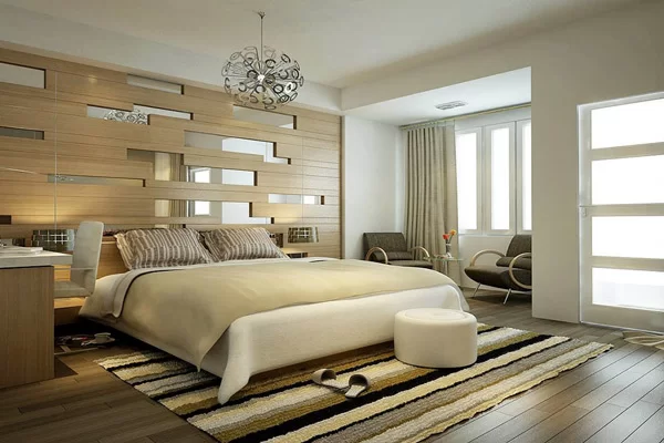 Phòng ngủ với cách phối màu theo phong cách đơn giản