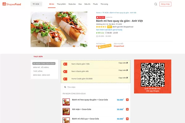 Bán bánh mì heo quay online