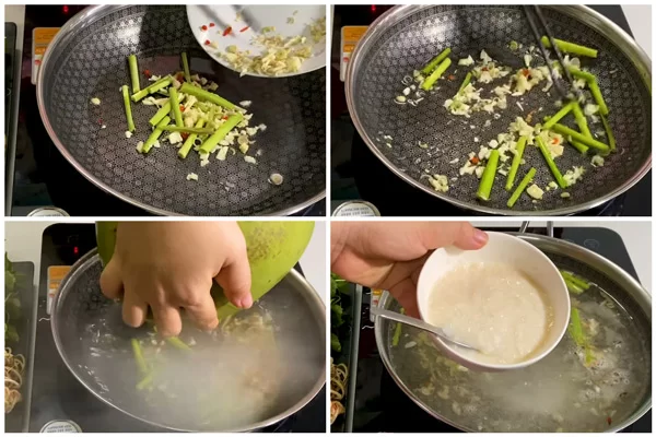 Cách làm nước bò nhúng mẻ ăn cùng rau bắp chuối