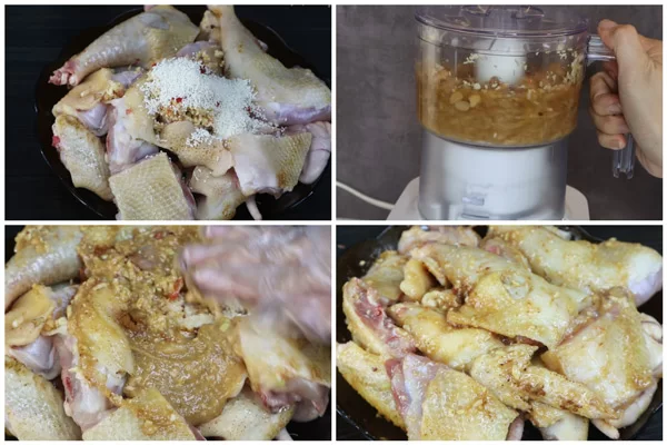 Cách ướp gà giả cầy