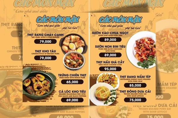 Lên thực đơn với mức giá phù hợp