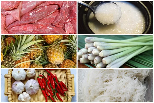 Nguyên liệu chính làm lẩu bò nhúng mẻ