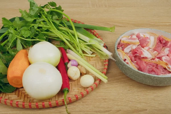 Nguyên liệu làm bê xào sả ớt hành tây