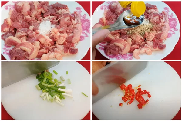 Ướp thịt trước khi xào để thịt được đậm đà