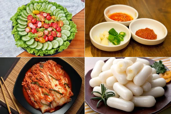 Các món ăn kèm cùng lòng bò nướng Hàn Quốc
