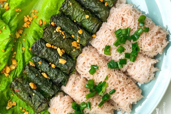 Chả lá lốt chay ăn kèm gì ngon?