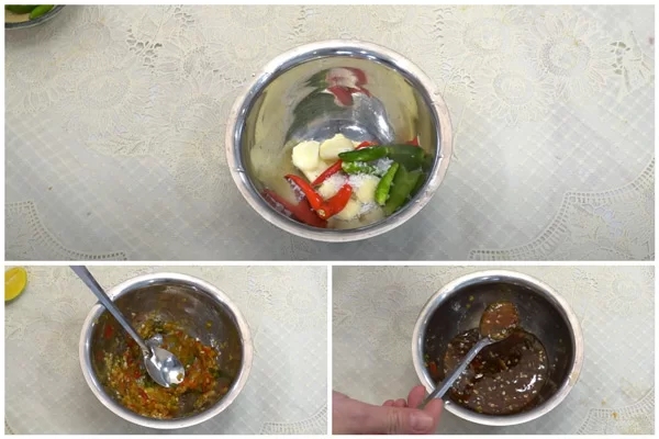 Muối chấm gà chua mặn ngọt