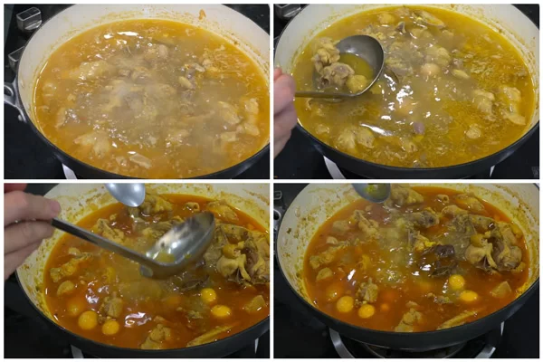 Nấu nước nhân sánh sệt