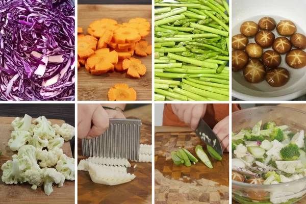 Sơ chế kỹ các loại rau củ trước khi xào