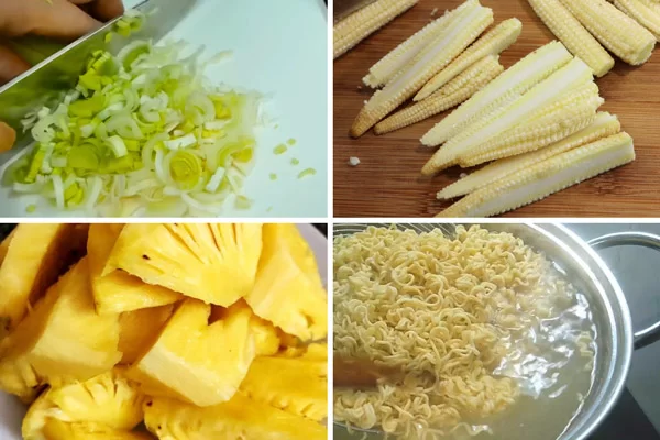 Trụng mì nở khoảng 50%