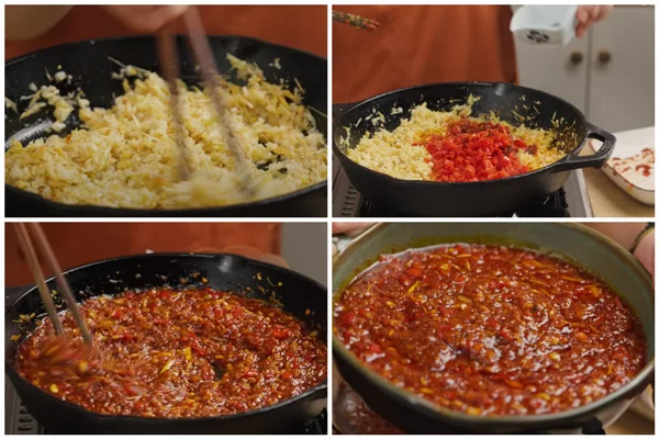 Nấu gia vị làm bò khô