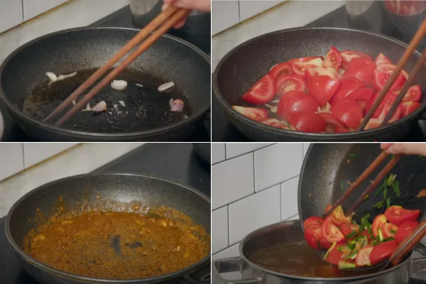 Xào Gạch Cua Với Cà Chua