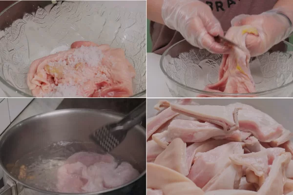 Sơ chế bao tử và khử mùi