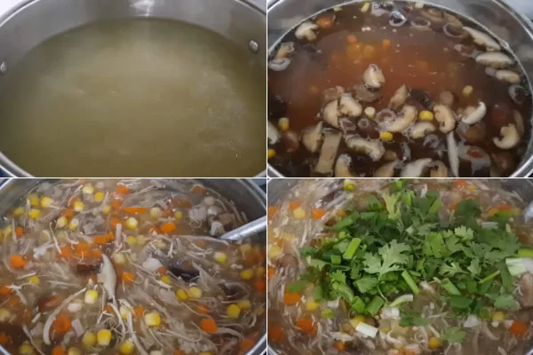 nấu súp tôm cho bé