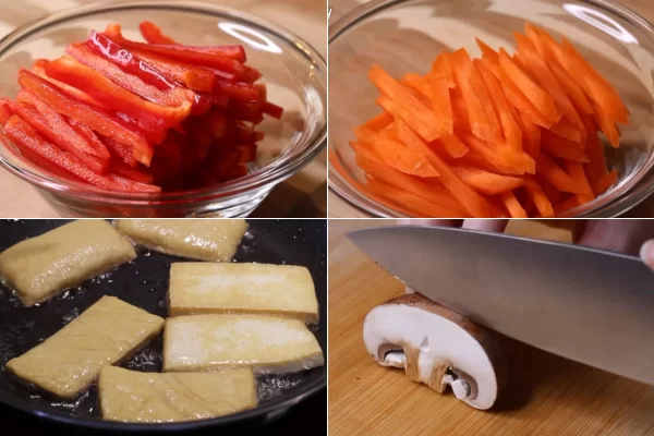 Sơ chế nguyên liệu làm miến trộn