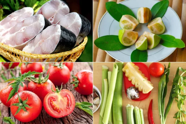 Nguyên liệu nấu canh chua trái bần đậm chất miền Tây