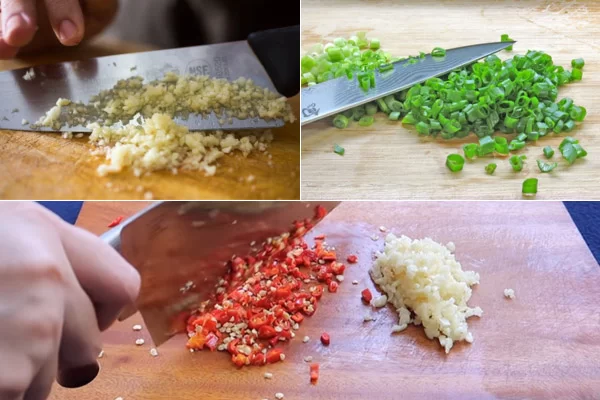 Sơ chế nguyên liệu để làm nước mắm hành
