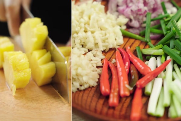 Sơ chế các nguyên liệu đi kèm